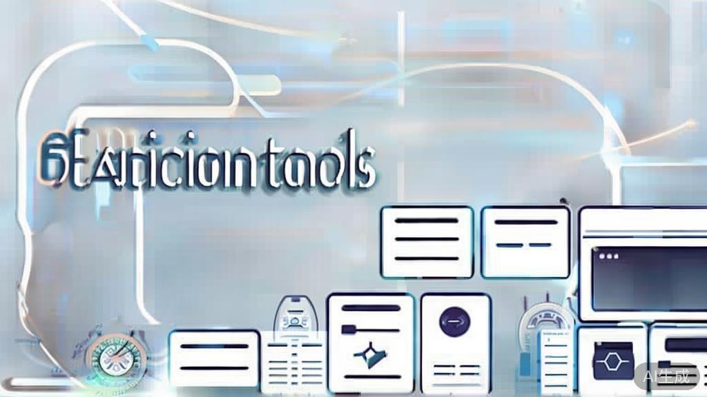High-quality business illustration regarding AI application tools, minimal flat design