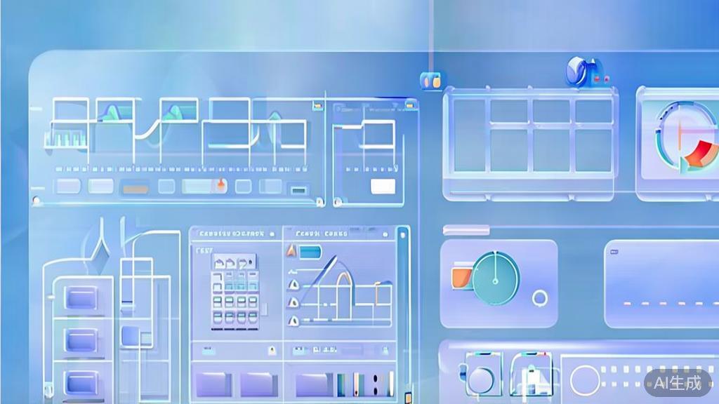 Flat vector illustration of financial planning, dashboard style, soft blue gradient