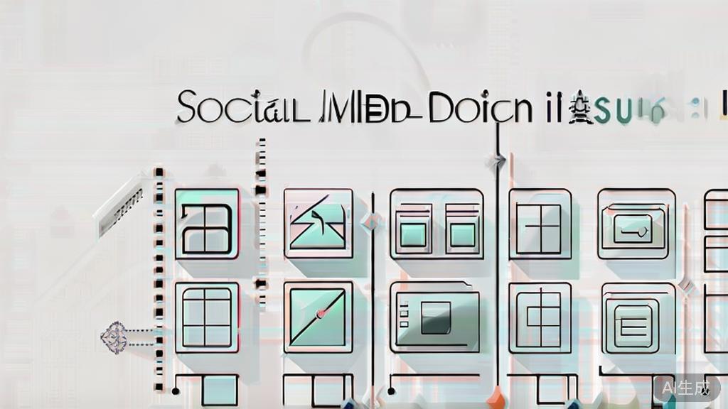 "High-quality business illustration regarding social media ads, minimal flat design"