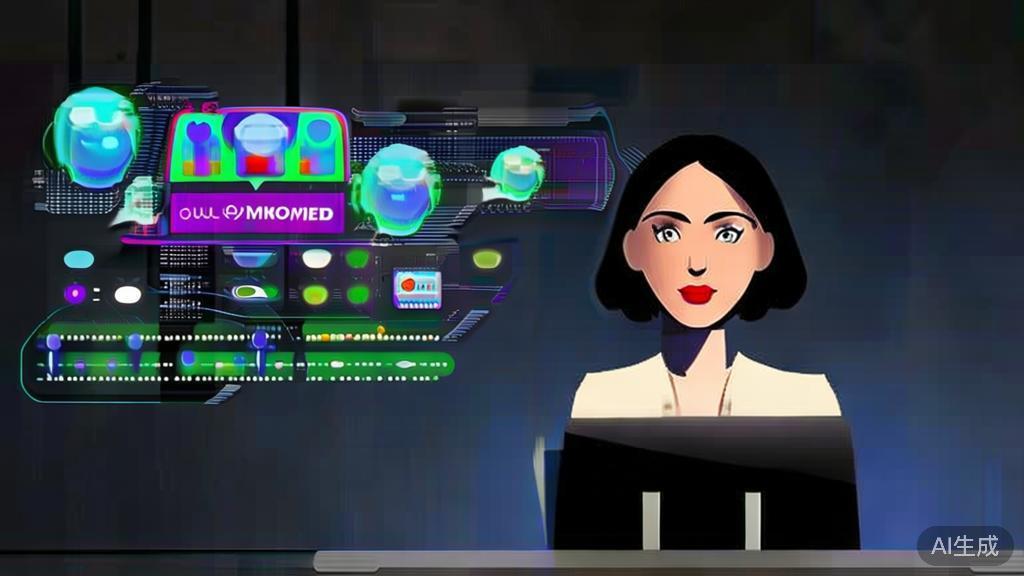 "High-quality business illustration showing a person brainstorming with AI-generated ideas, minimal flat design"