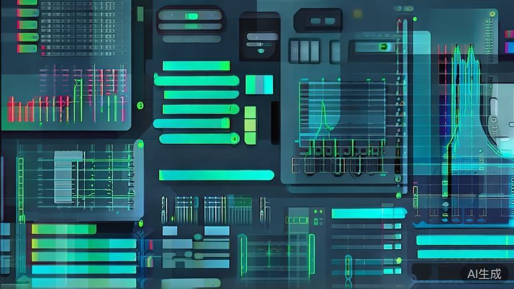 High-quality illustration about future of AI in market analysis, minimal flat design
