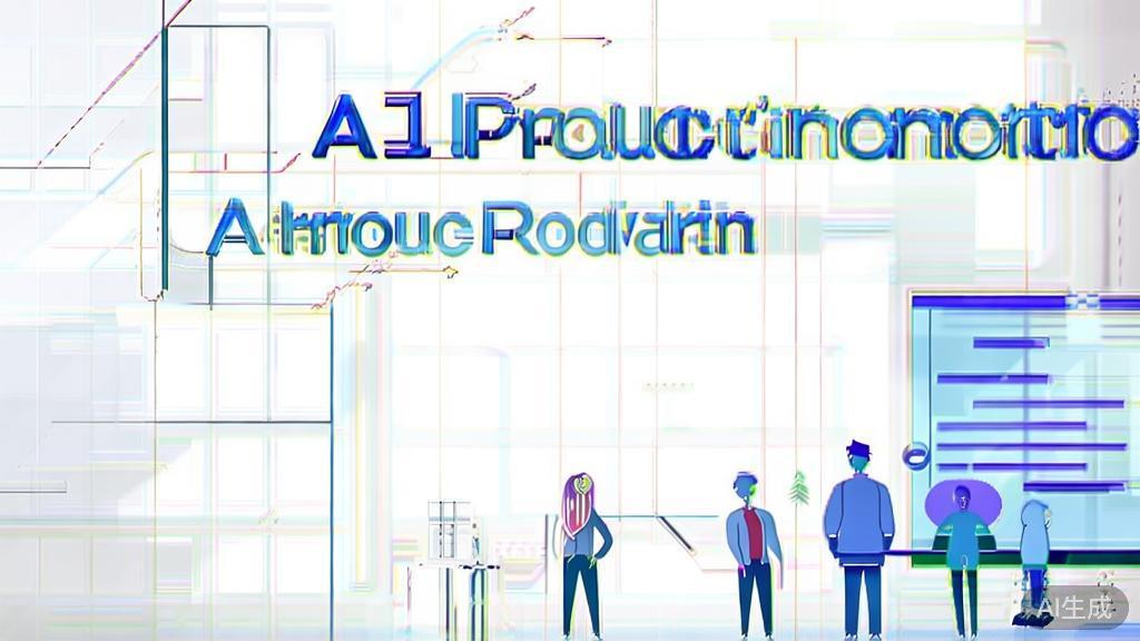 High-quality business illustration regarding product innovation with AI, minimal flat design