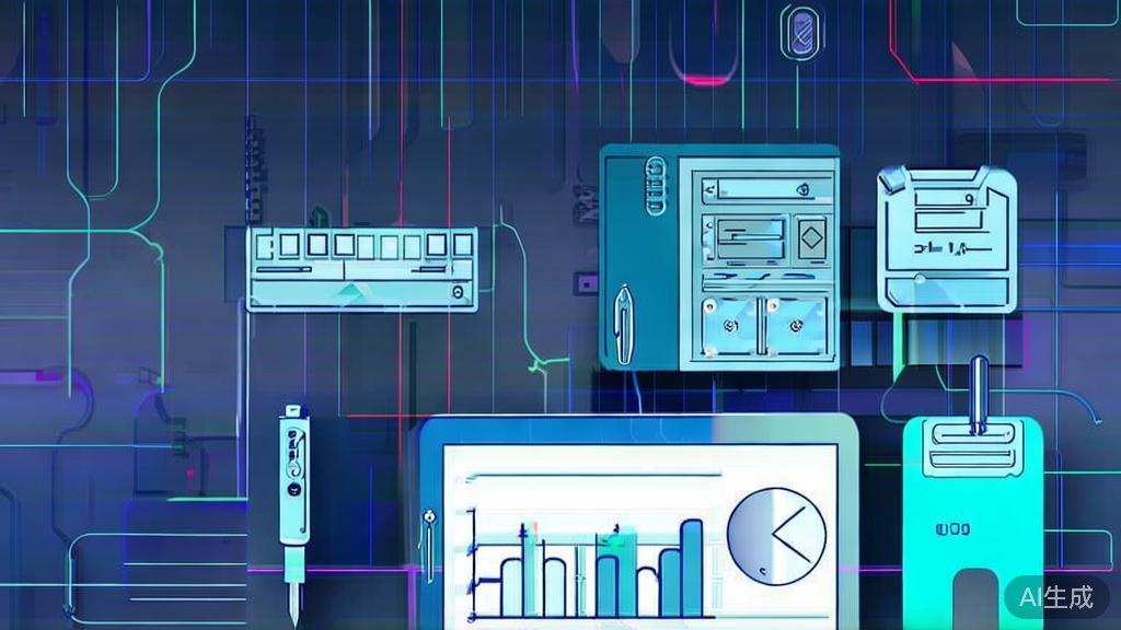 High-quality business illustration regarding marketing tools, minimal flat design