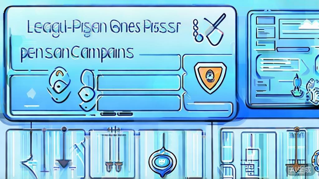 Flat vector illustration of legal responsibilities and risks for one-person companies, dashboard style, soft blue gradient