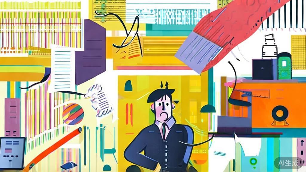 "Illustration depicting a solo entrepreneur facing challenges, surrounded by various obstacles"