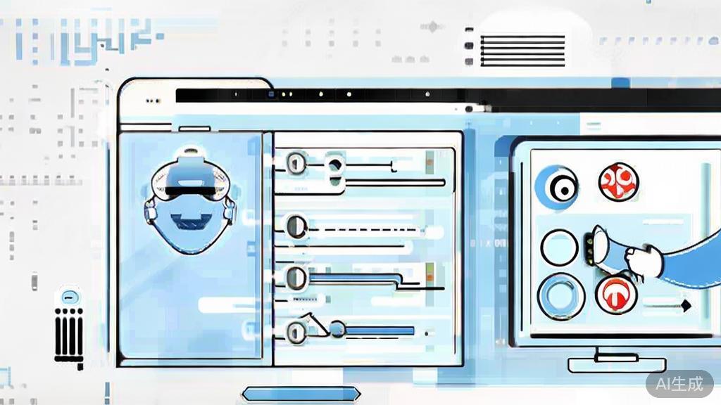 High-quality business illustration demonstrating synergy between data collection and AI-driven decision-making, minimal flat design