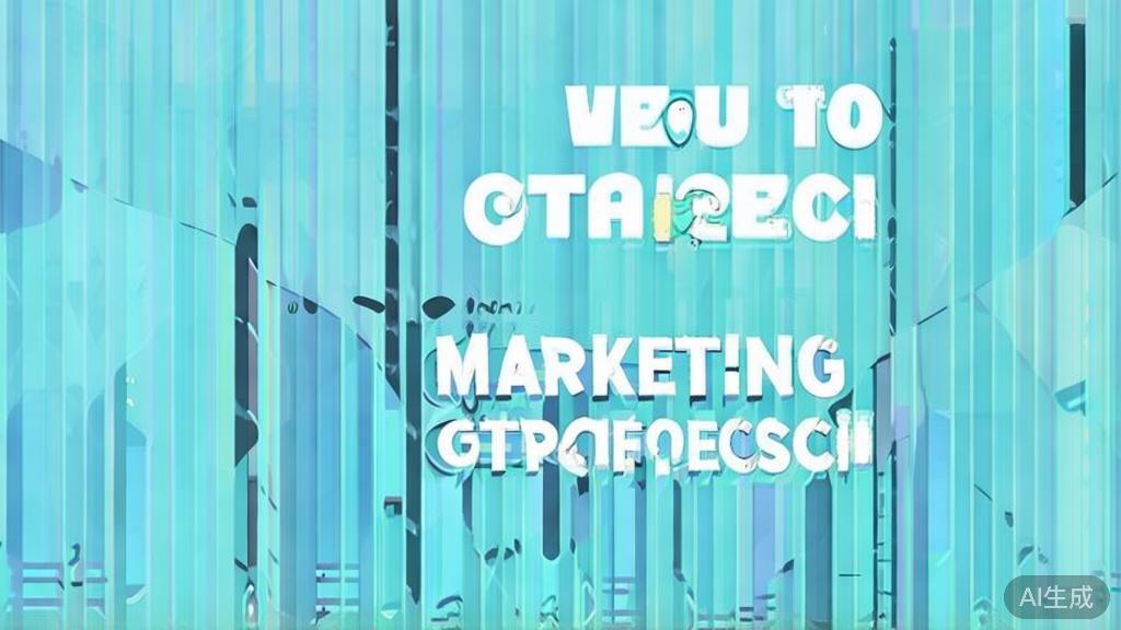 Flat vector illustration of marketing strategies, accessible design, soft blue gradient