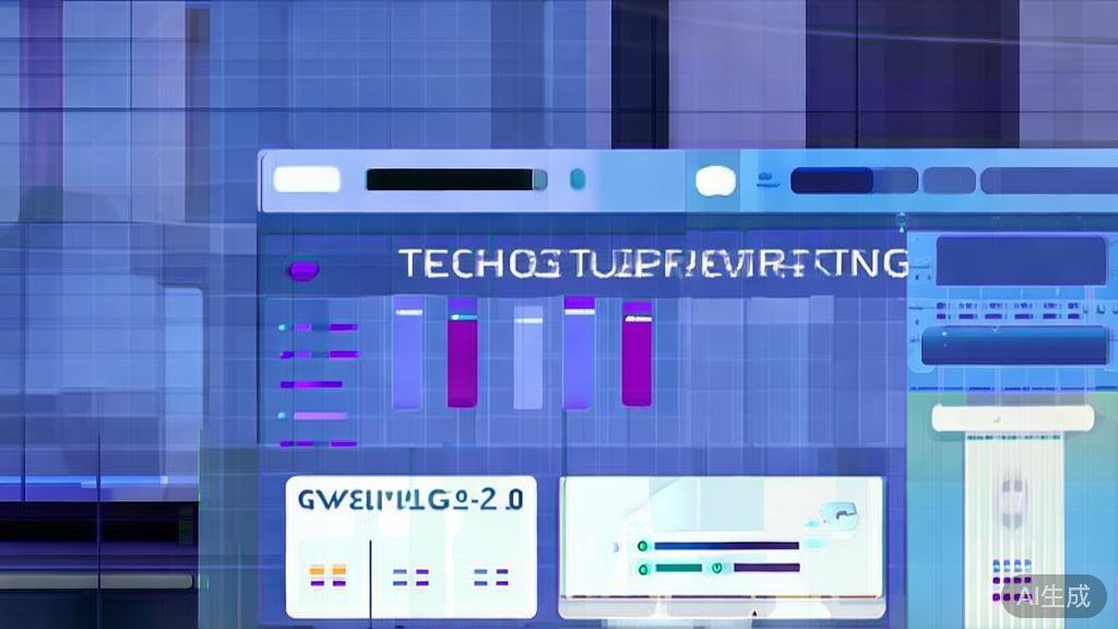Flat vector illustration of tech product marketing with Qwen-Image-2.0, dashboard style, soft blue gradient