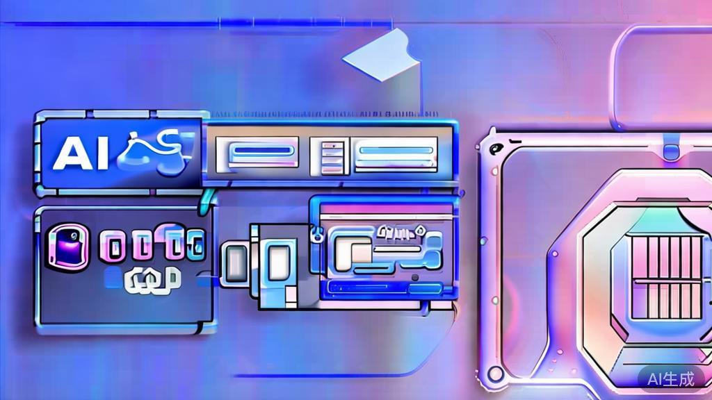 "High-quality business illustration regarding AI image generation for advertisement, minimal flat design"