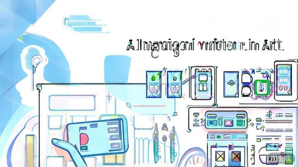 "Flat vector illustration of future art creation trends, highlighting AI integration in creative processes, minimalist design"