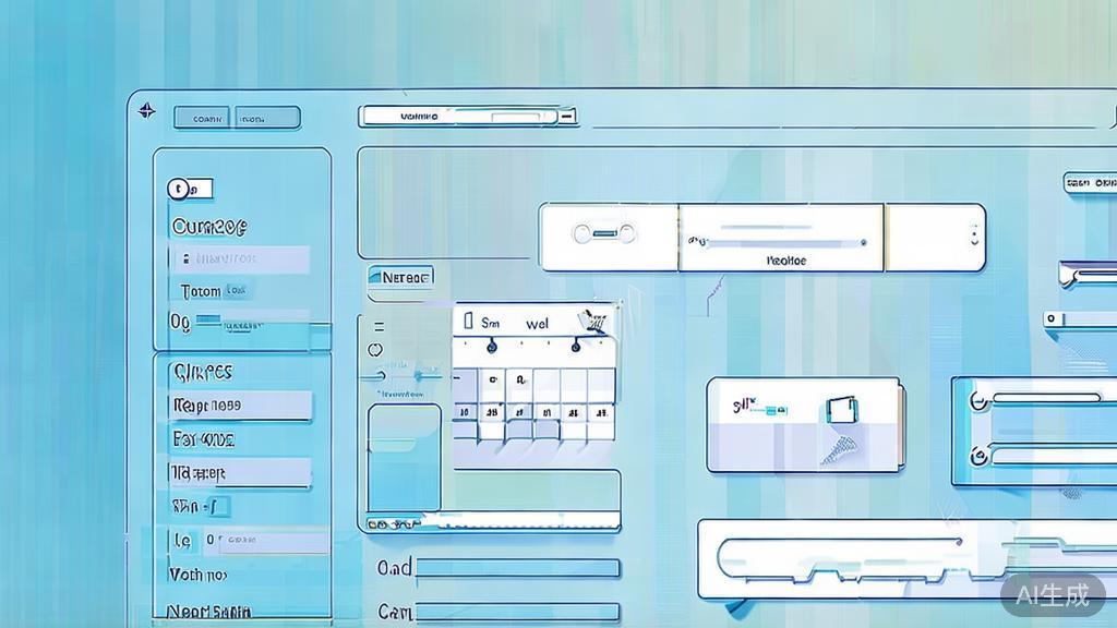 Flat vector illustration of an online education platform, dashboard style, soft blue gradient