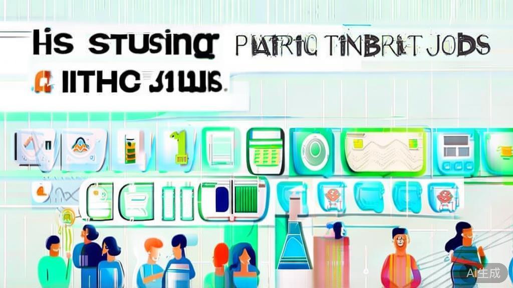 "High-quality business illustration depicting students choosing part-time jobs relevant to their fields of study, minimal flat design"