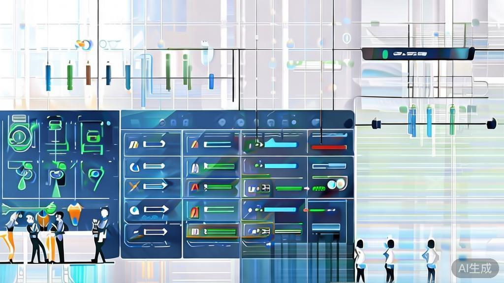 High-quality business illustration regarding automation in entrepreneurship, minimal flat design