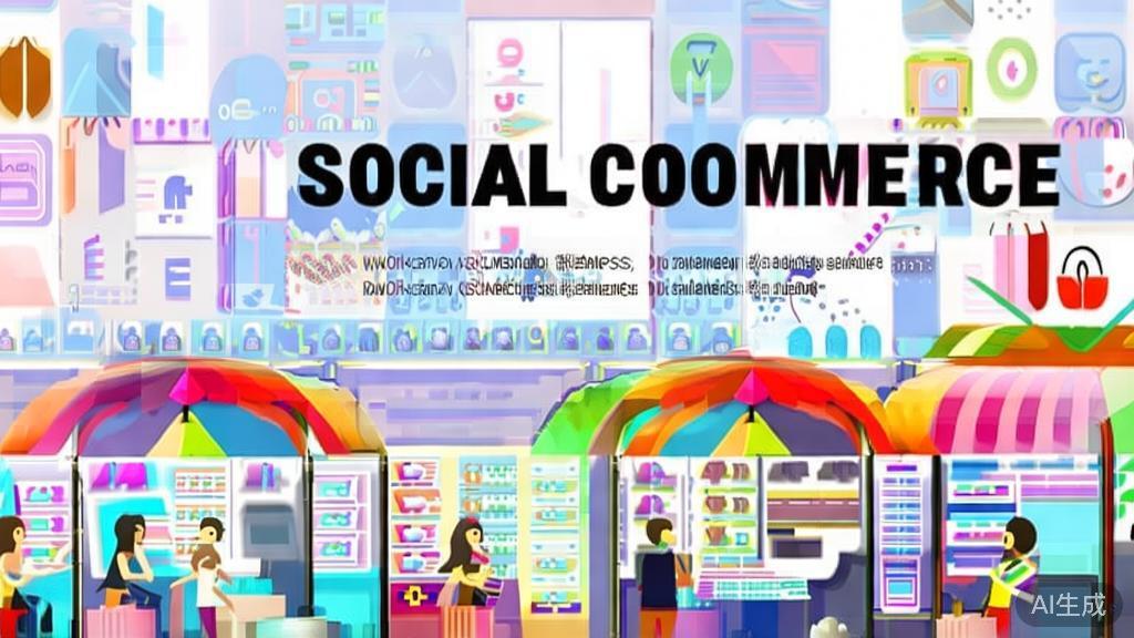 Flat vector illustration of social commerce, high-quality business illustration