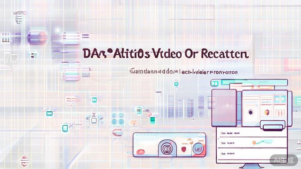 High-quality illustration depicting data analytics in video creation, minimal flat design
