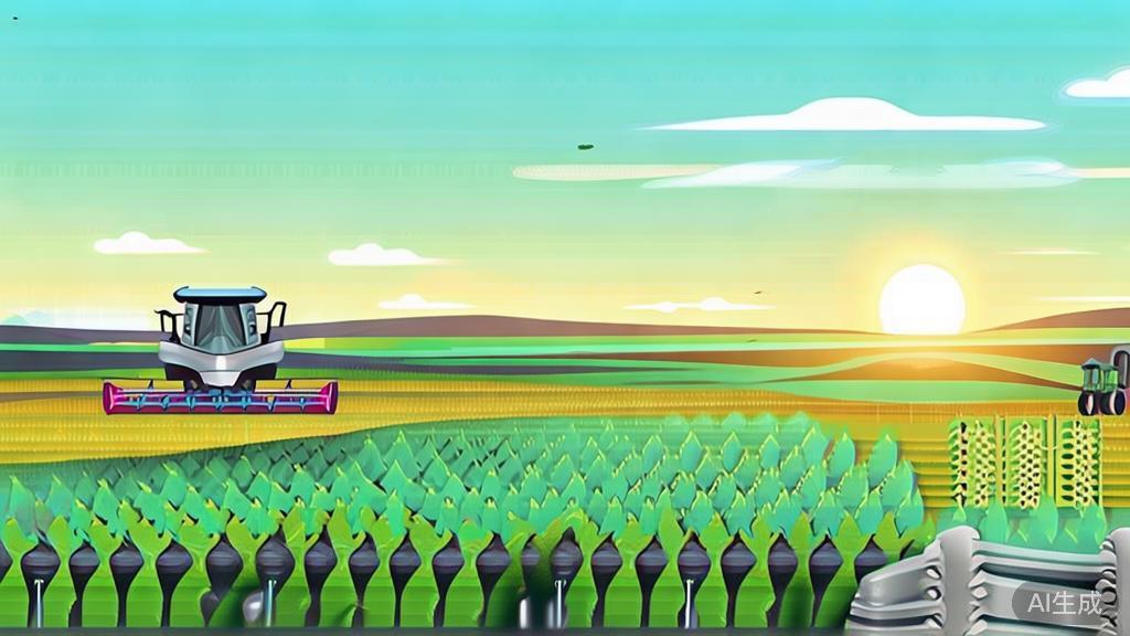 High-quality business illustration regarding modern agriculture, minimal flat design