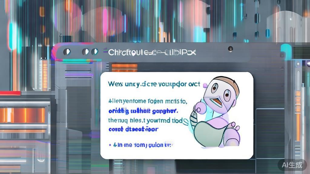 "Detailed illustration of a chatbot interaction, depicting the use of ChatGPT in customer service"