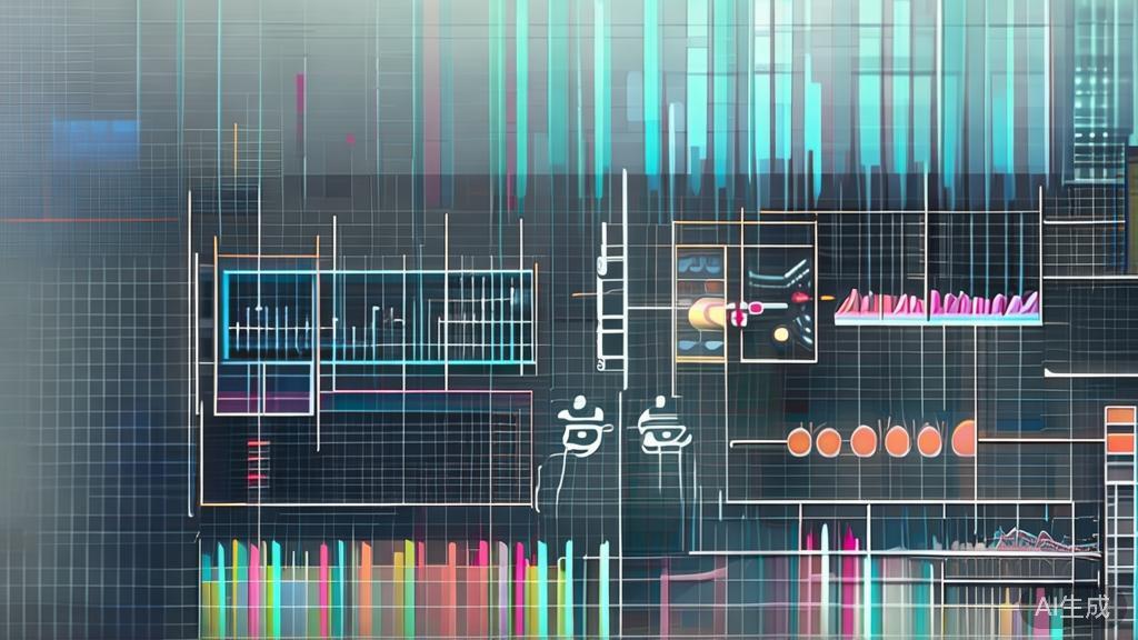 High-quality business illustration regarding AI data analysis, minimal flat design