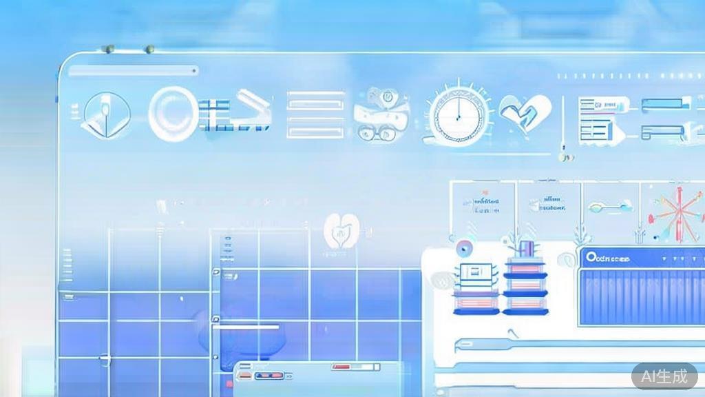 "Flat vector illustration of online education concept, dashboard style, soft blue gradient"