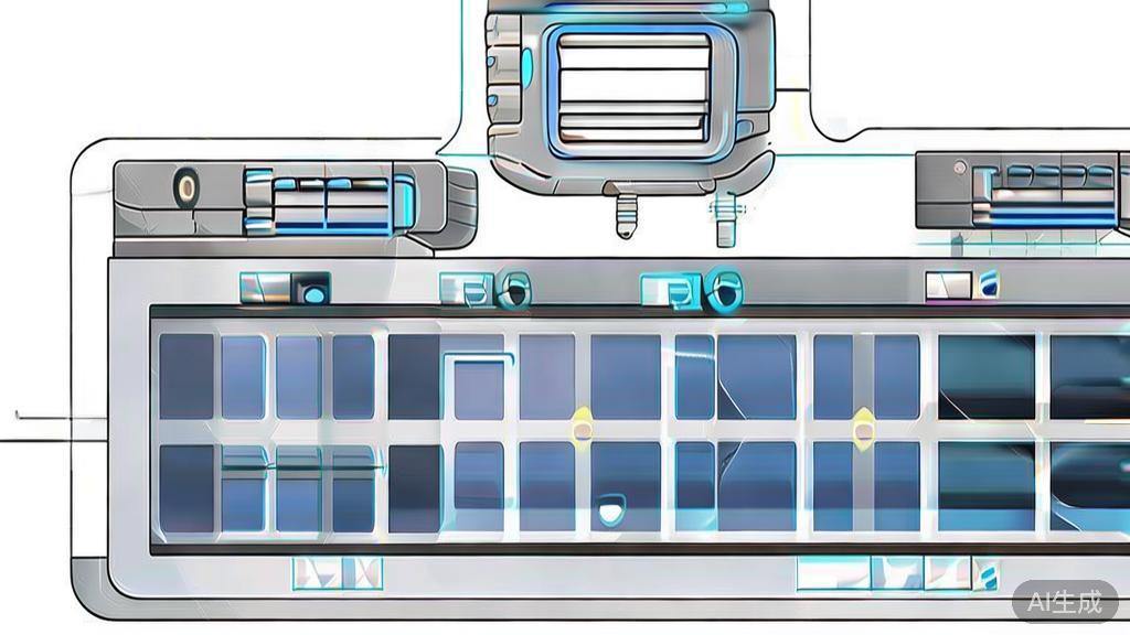 High-quality illustration showing automated video editing process with AI, minimal flat design