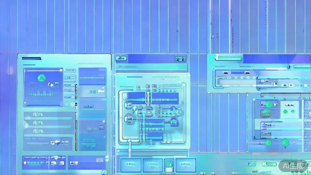 Flat vector illustration of AI video creation trends, dashboard style, soft blue gradient
