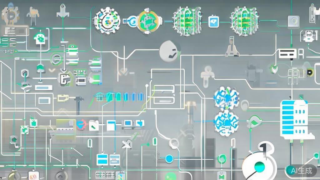 High-quality business illustration regarding opportunities in the AI market, minimal flat design
