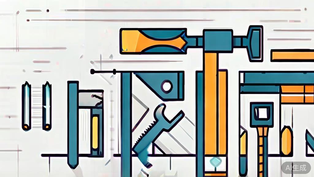 High-quality business illustration regarding traditional tools, minimal flat design