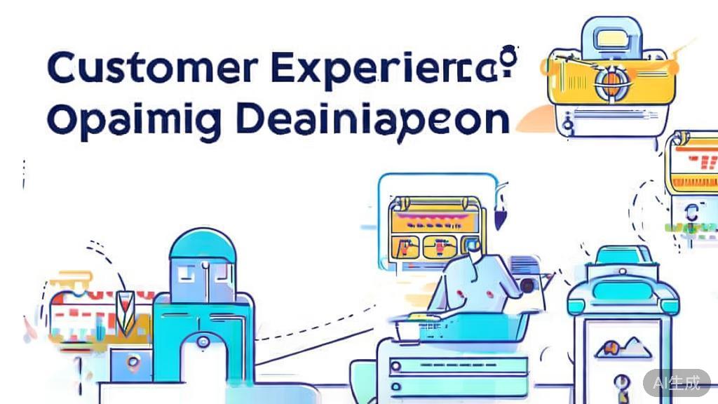 "Flat vector illustration of customer experience optimization in online shopping, minimal flat design"