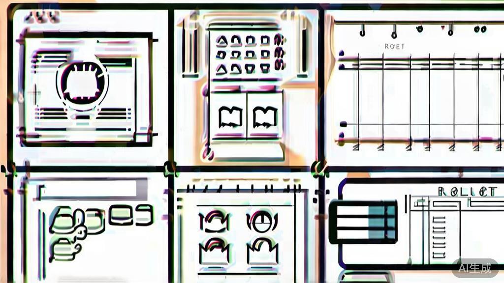 High-quality business illustration regarding traditional project management tools, minimal flat design