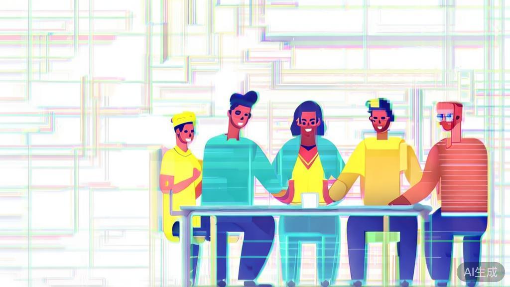 High-quality business illustration regarding team building in startups, minimal flat design