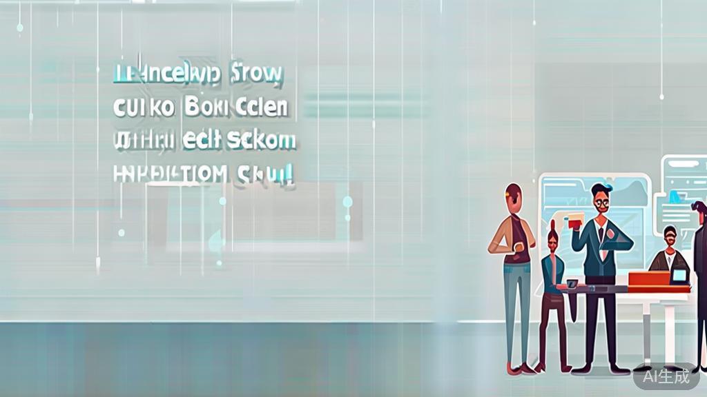 High-quality business illustration of team collaborating using digital tools, minimal flat design