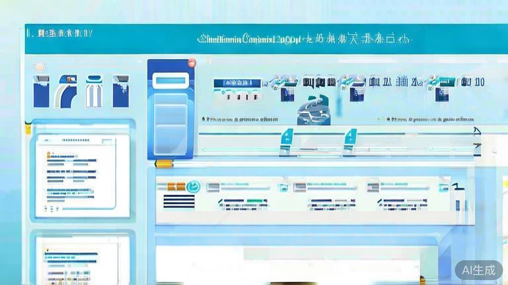 Flat vector illustration of Shenzhen one-person company registration process, dashboard style, soft blue gradient
