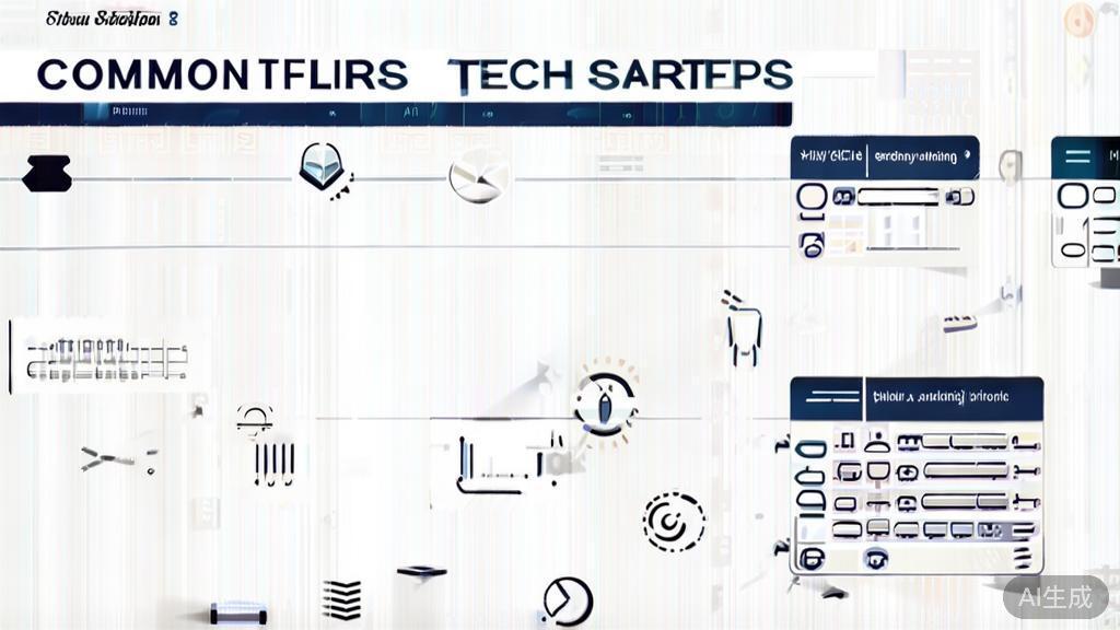 High-quality business illustration regarding common pitfalls in tech selection for startups, minimal flat design