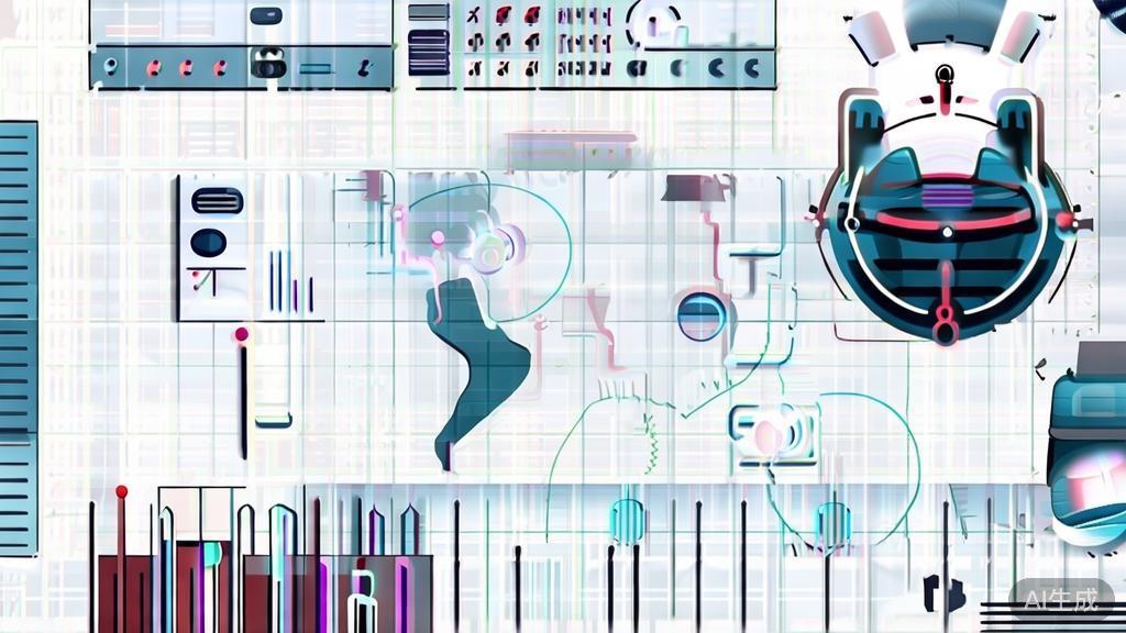 High-quality business illustration regarding innovation in franchising using AI, minimal flat design