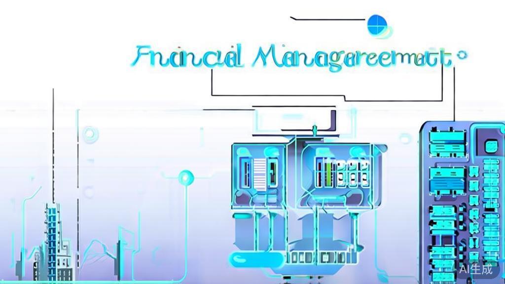 "Flat vector illustration of financial management with AI, modern business design"