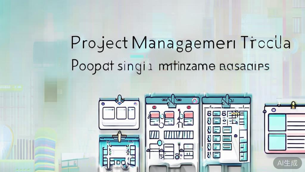 "High-quality business illustration regarding project management tools, minimal flat design"