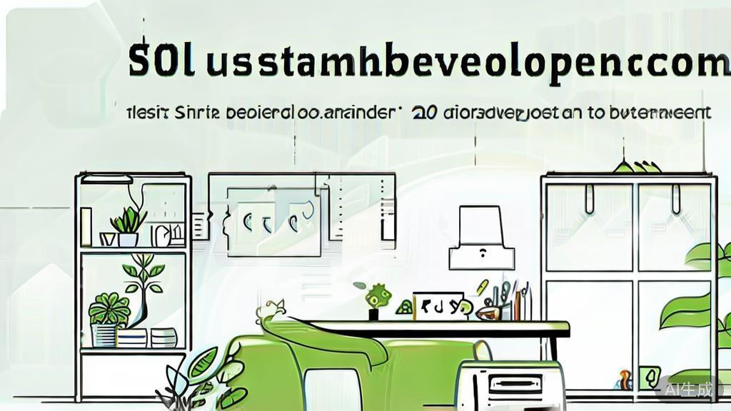 High-quality business illustration regarding sustainable development for solo entrepreneurs, minimal flat design
