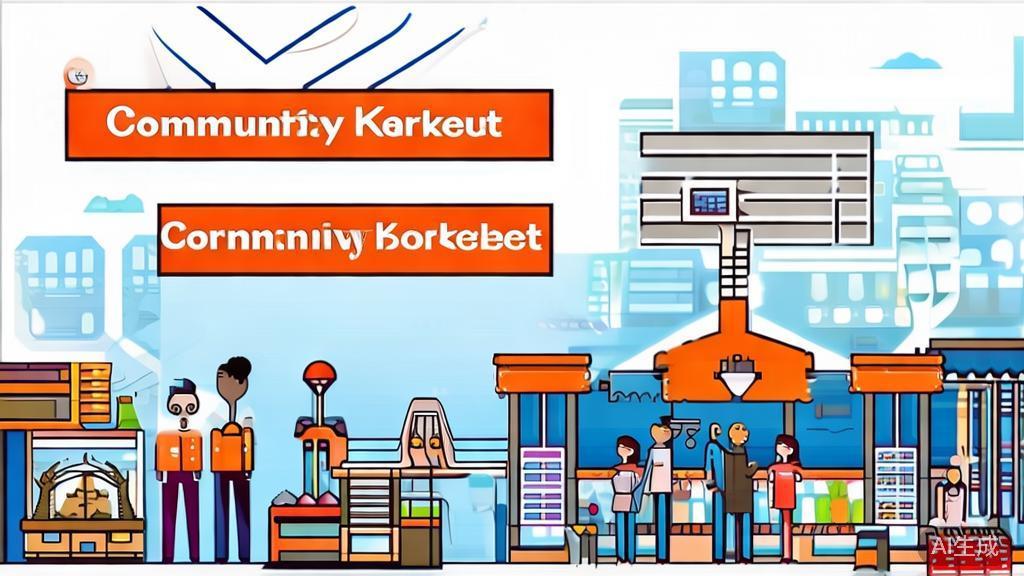 High-quality illustration regarding community-driven business models, minimal flat design
