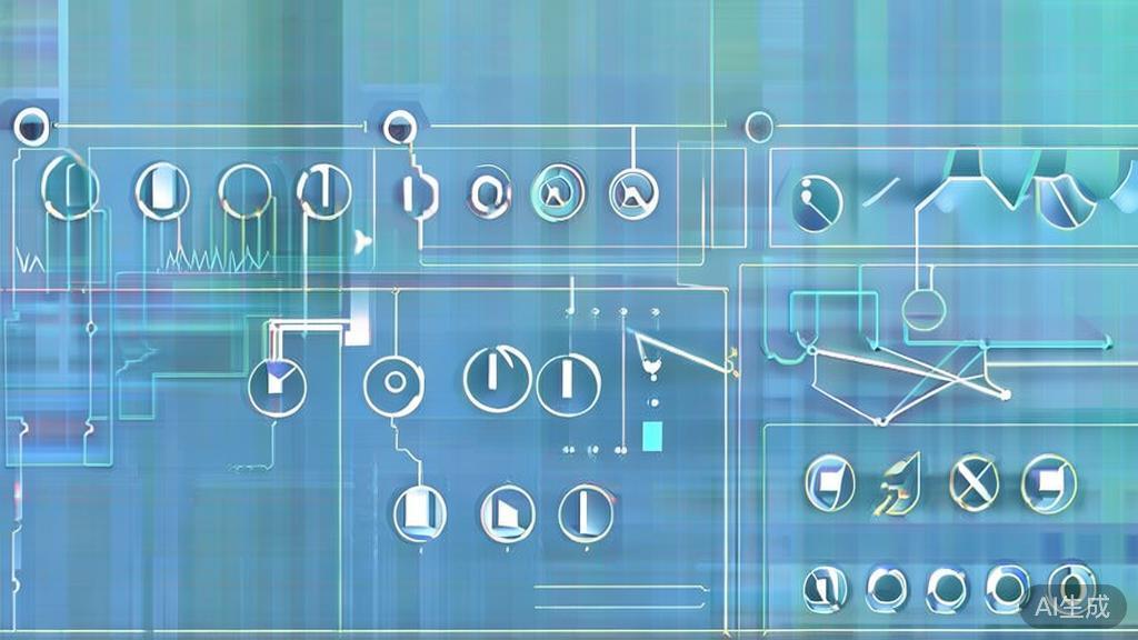 Flat vector illustration of data analysis process, dashboard style, soft blue gradient