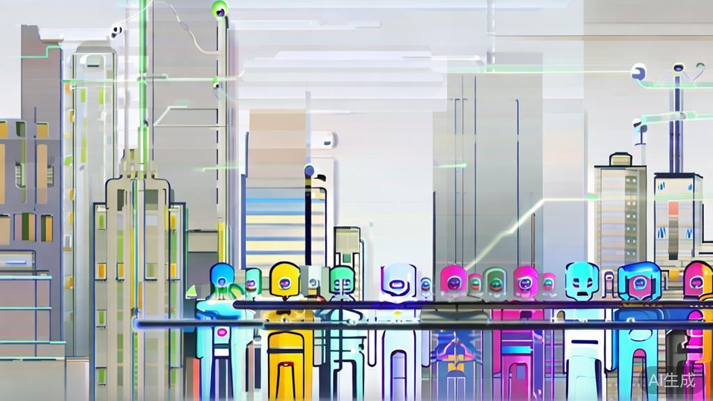 High-quality business illustration regarding future AI trends, minimal flat design