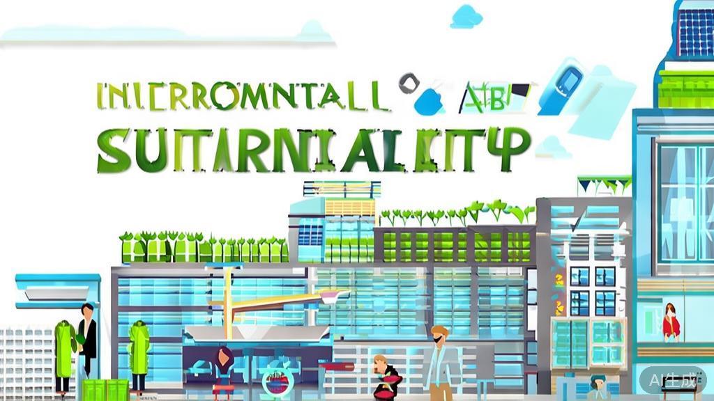 "Illustration of environmental sustainability in business, high quality corporate visual"