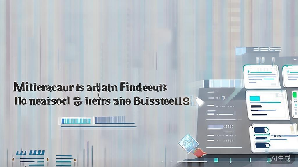 High-quality business illustration about AI in fintech, minimal flat design