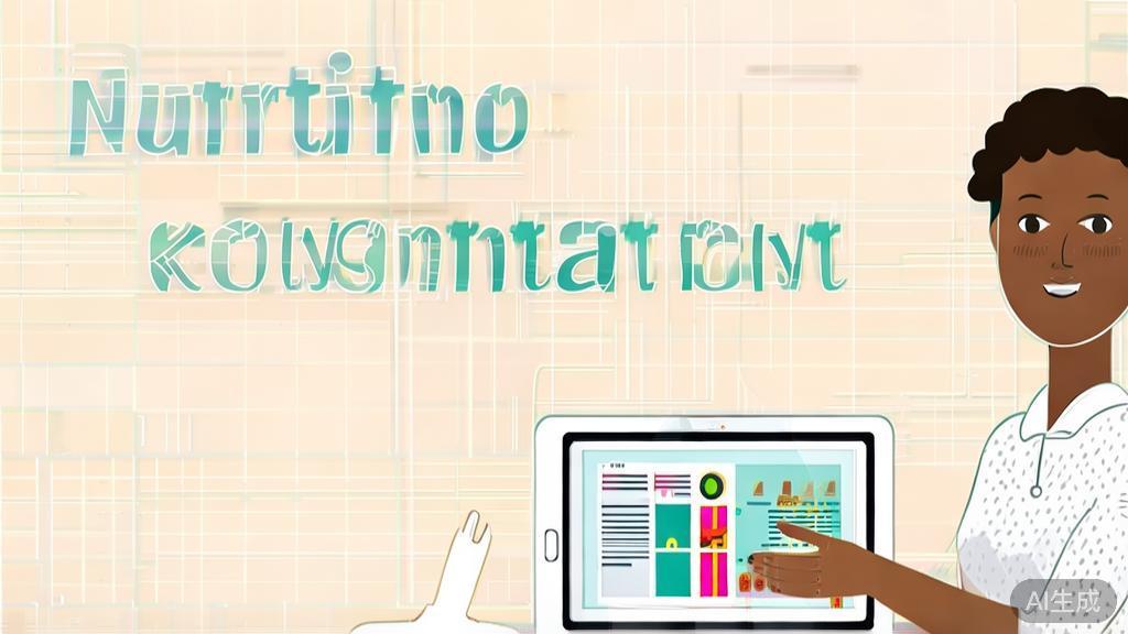 Flat vector illustration of a nutrition consultant giving advice online, minimalist style