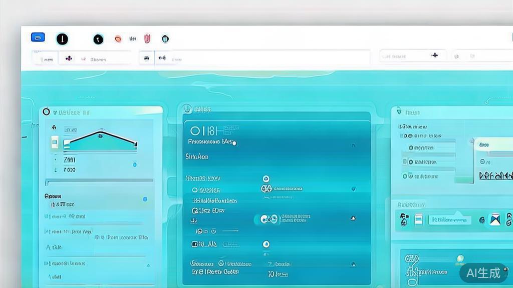 Flat vector illustration of Asana, dashboard style, soft blue gradient