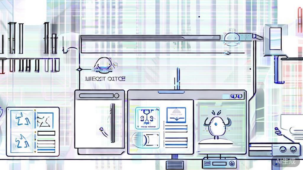 "High-quality business illustration regarding AI in healthcare, minimal flat design"