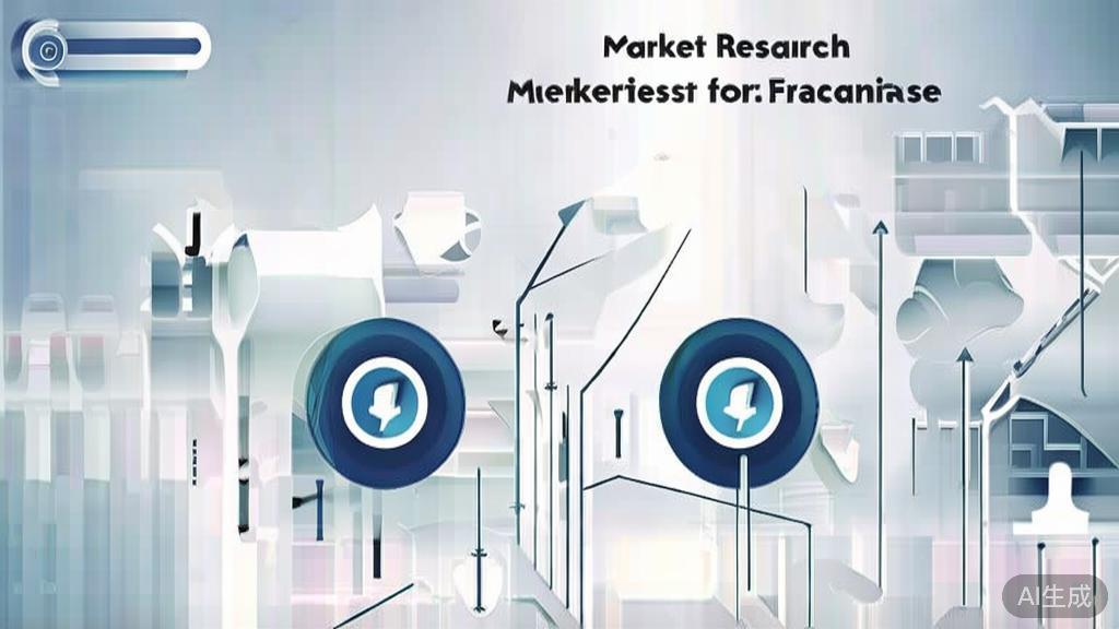 "High-quality business illustration showing market research process for franchise, minimal flat design"