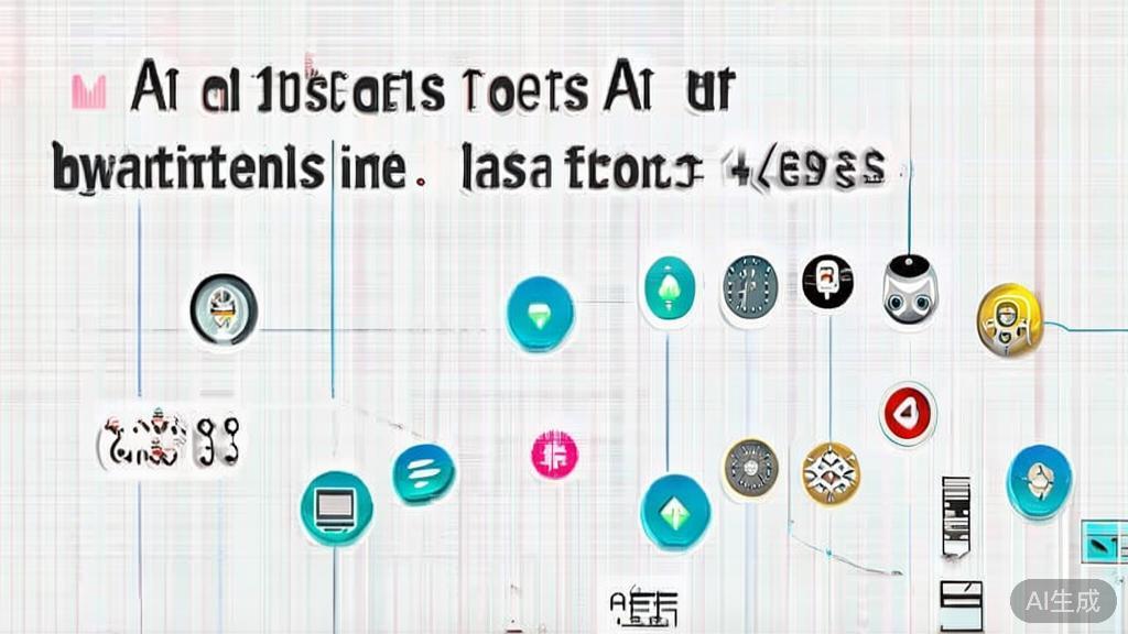 "High-quality business illustration regarding AI tools, minimal flat design"