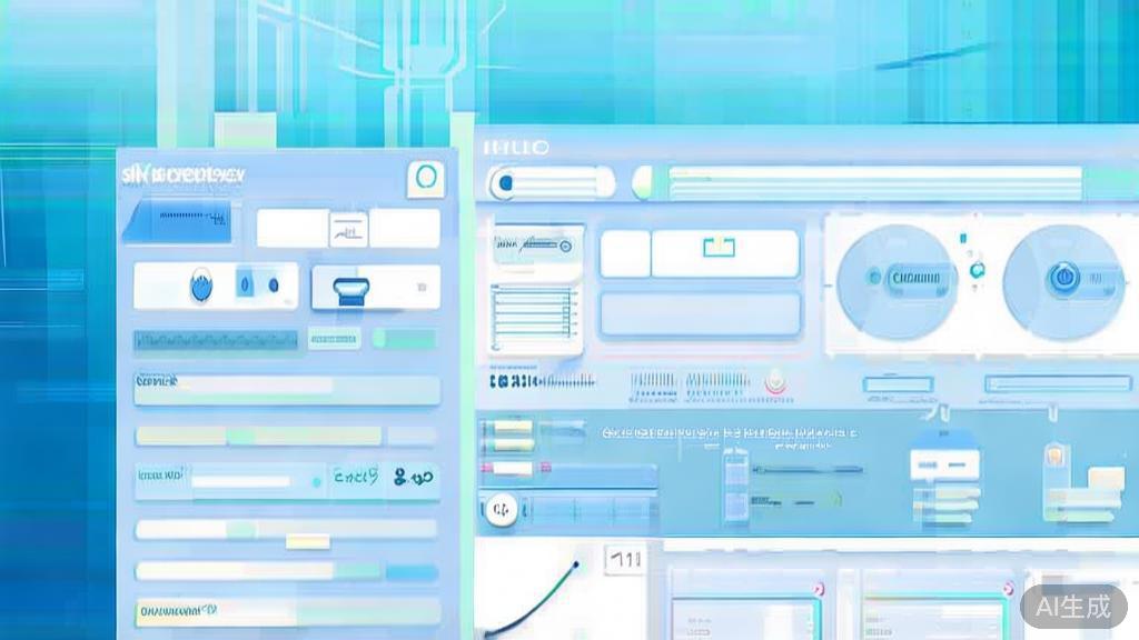 Flat vector illustration of strategic response for entrepreneurs in small studios, dashboard style, soft blue gradient