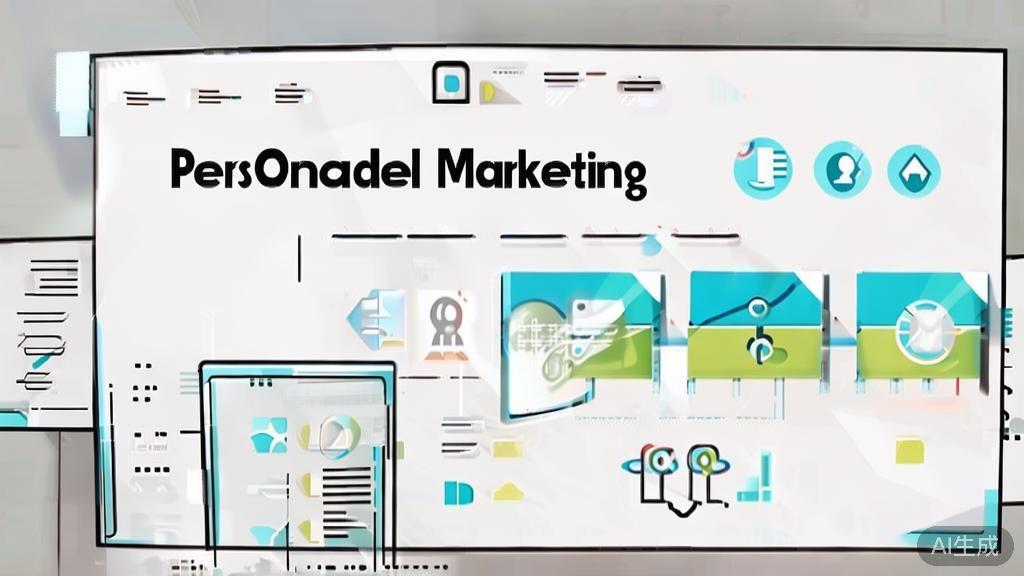 High-quality business illustration regarding personalized marketing, minimal flat design