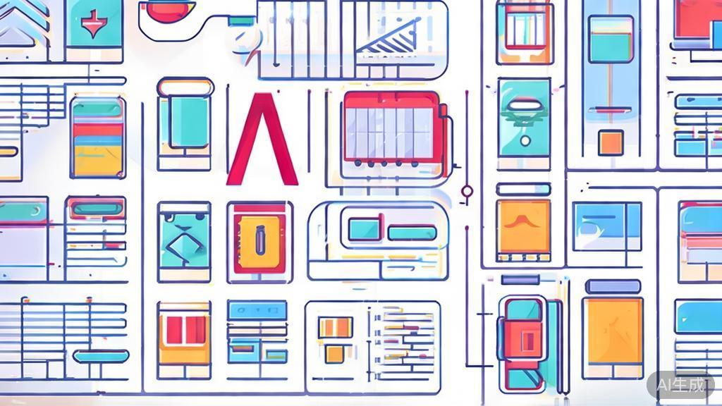 High-quality business illustration regarding AI tools selection, minimal flat design